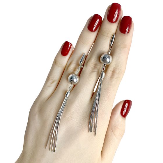 Серебряные серьги без камней