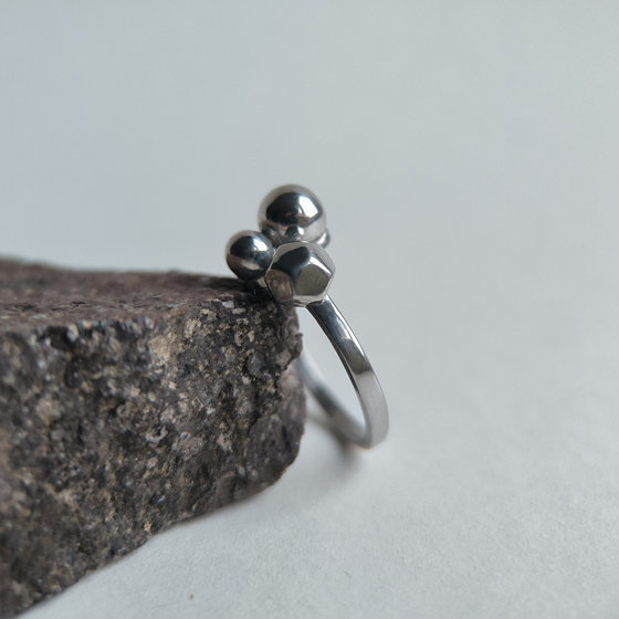 Silver ring without stones