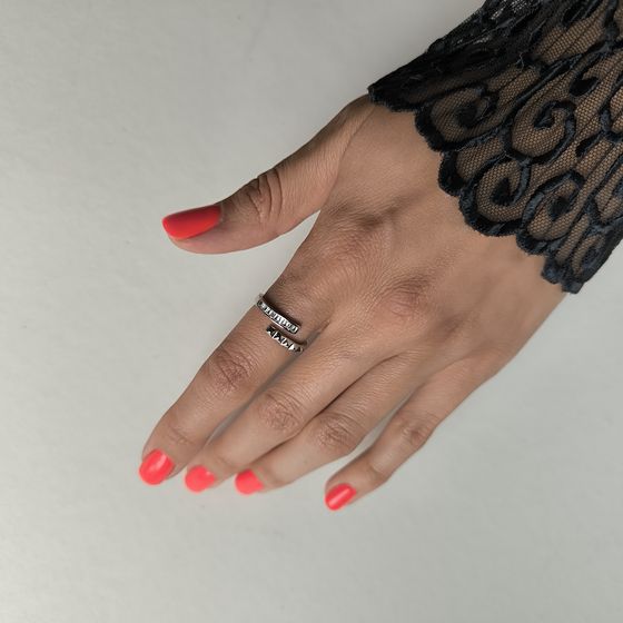 Silver Ring with Fianites