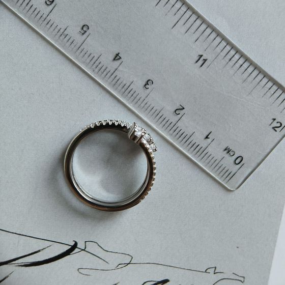 Silver Ring with Fianites