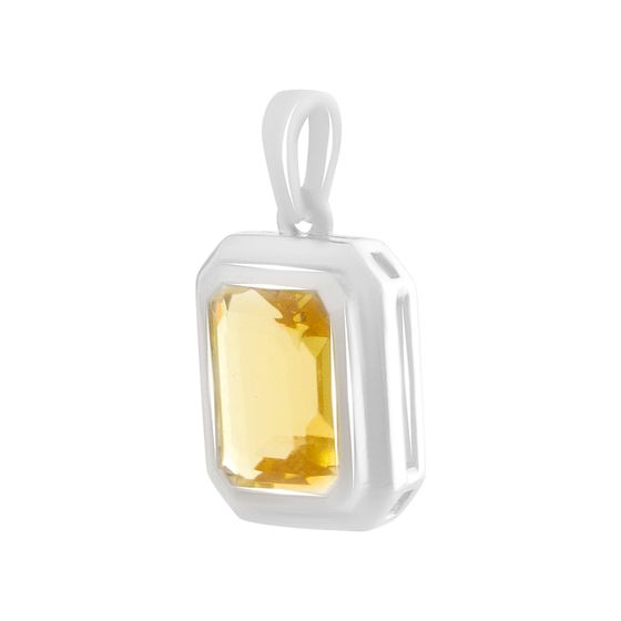 Серебряная подвеска с цитрином nano 3ct