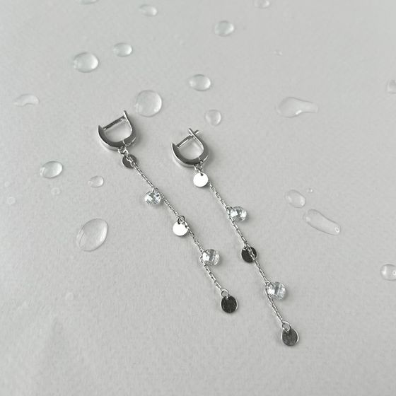 Silver Earrings with Fianites
