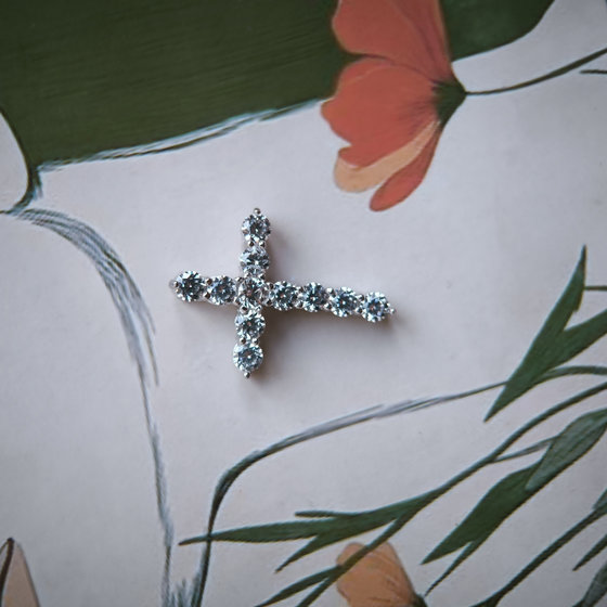 Серебряная подвеска с фианитами