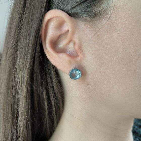 Silver Earrings with Fianites