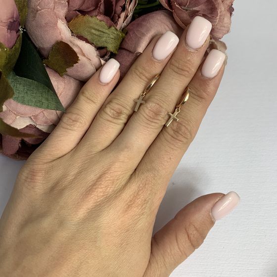 Золотые серьги без камней