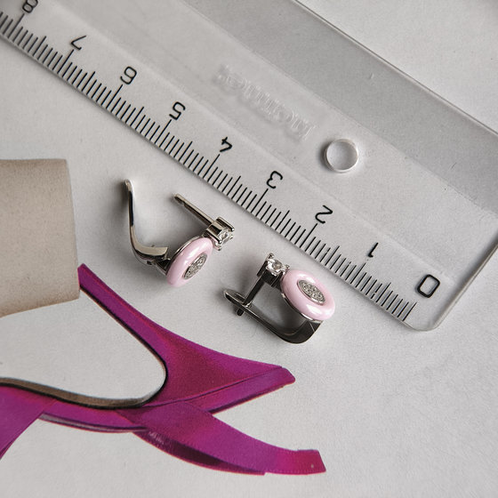 Серебряные серьги с керамикой