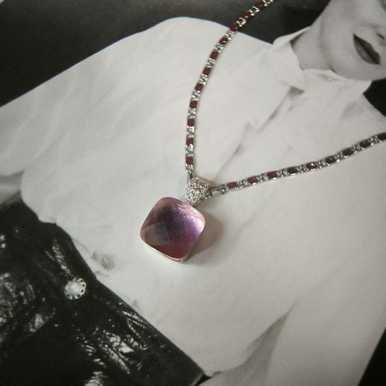 Серебряная подвеска с фианитами