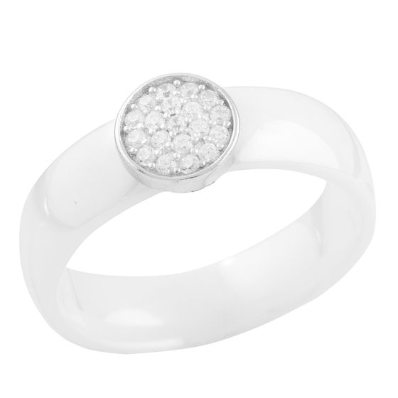 Silver Ring with Ceramic Inlay
