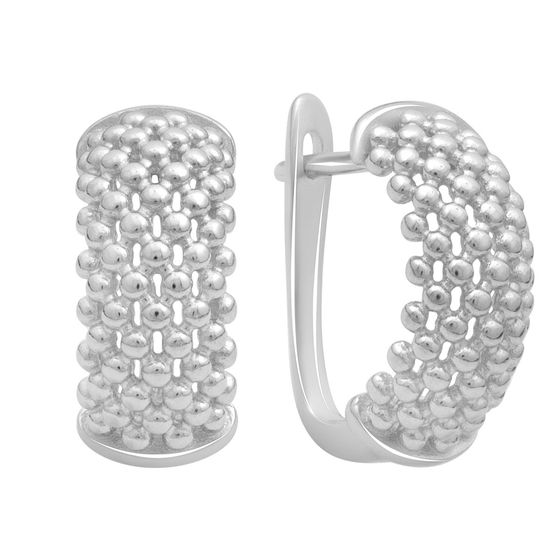 Silver earrings without stones