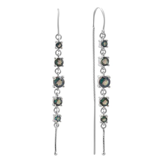 Silver earrings with mystic topaz 2.28ct