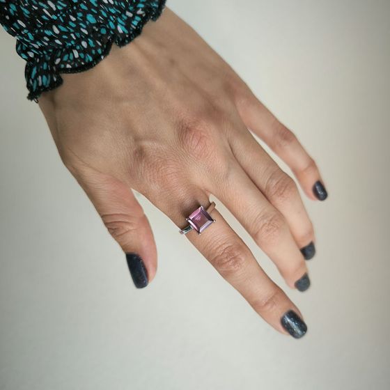 Серебряное кольцо с аметистом 2.1ct