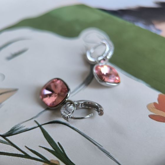 Silver Earrings with Fianites