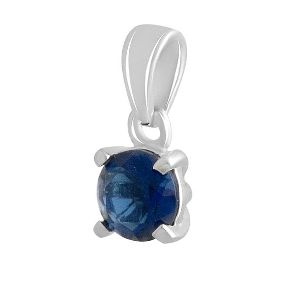 Серебряная подвеска с сапфиром nano