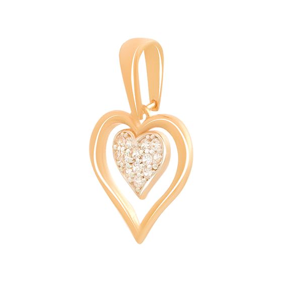 Золотая подвеска с фианитами 0.13ct