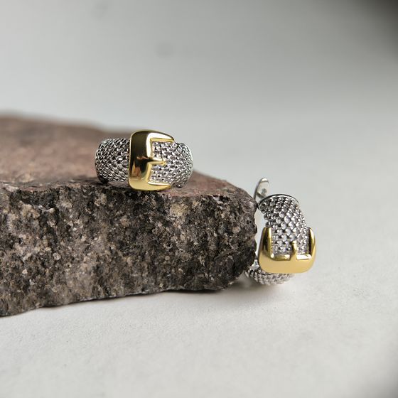 Silver earrings without stones