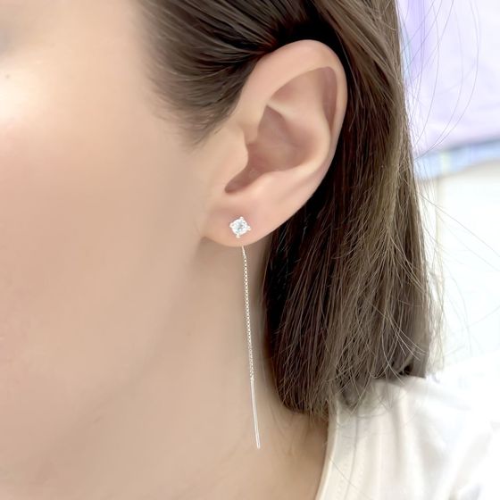 Срібні сережки з топазом 0.619ct