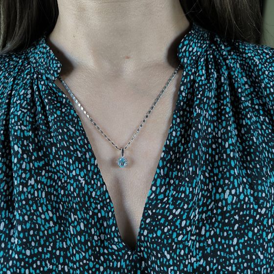 Срібна підвіска з топазом 1.079ct
