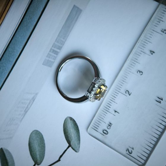 Срібна каблучка з цитрином nano 1.538ct