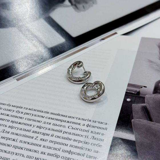 Silver Earrings with Fianites