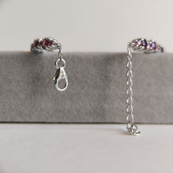 Серебряный браслет с рубином 10.845ct