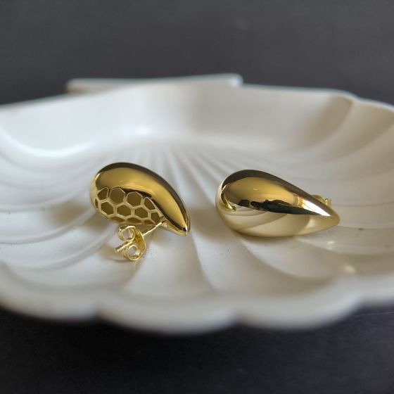 Silver earrings without stones