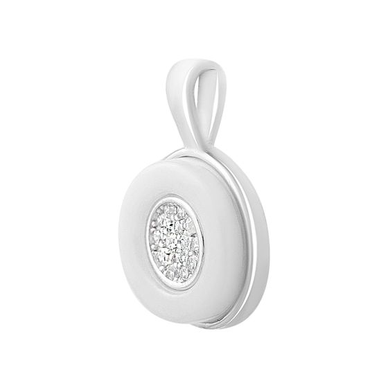 Silver pendant with ceramics