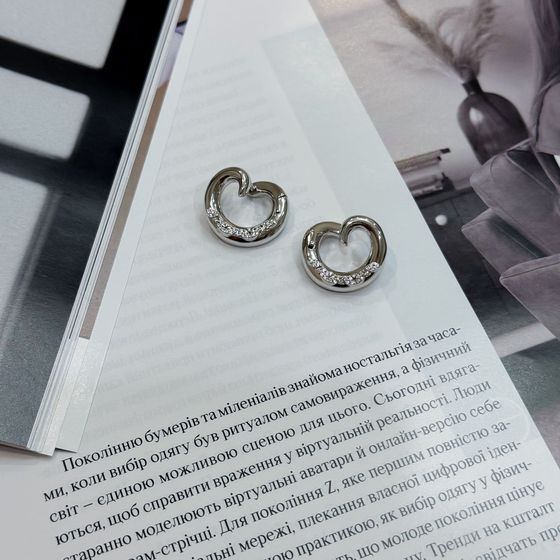 Silver Earrings with Fianites