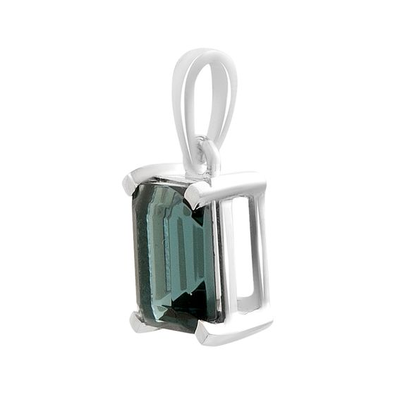 Серебряная подвеска с топазом Лондон Блю 1.358ct