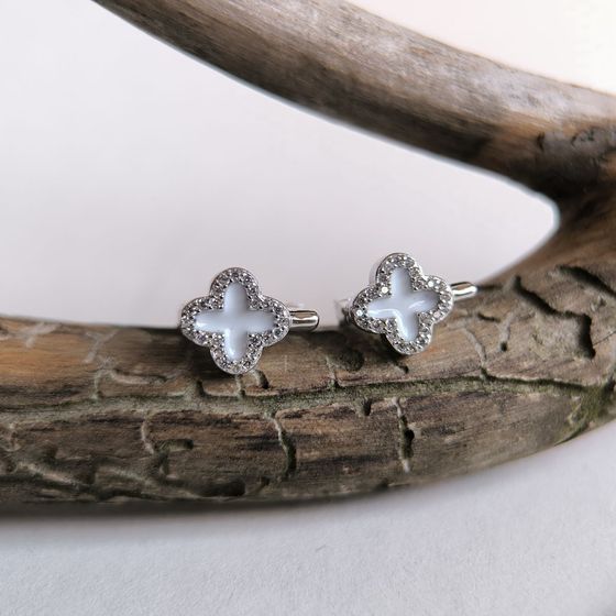 Silver earrings with yemallu