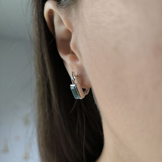 Silver earrings with mystic topaz, 2.135 ct
