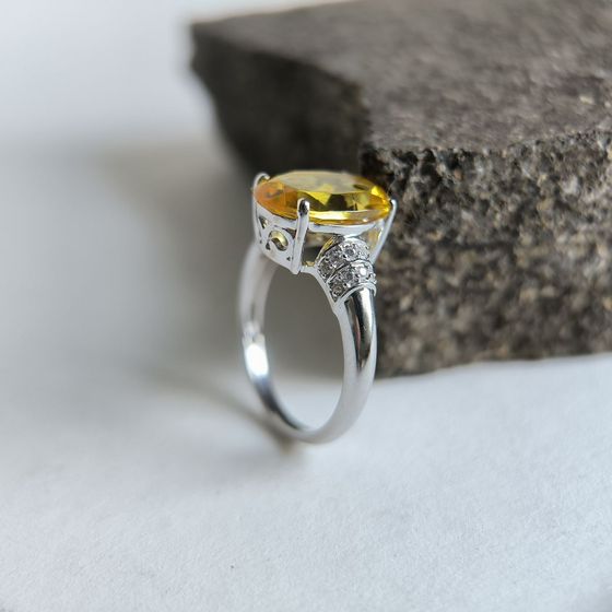 Срібна каблучка з цитрином nano 5.065ct