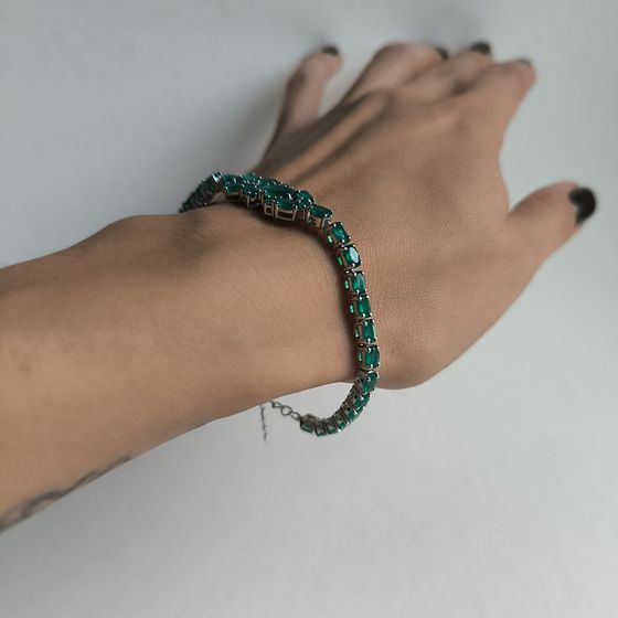 Серебряный браслет с агатом 7.385ct