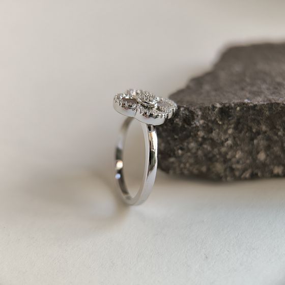 Silver Ring with Fianites