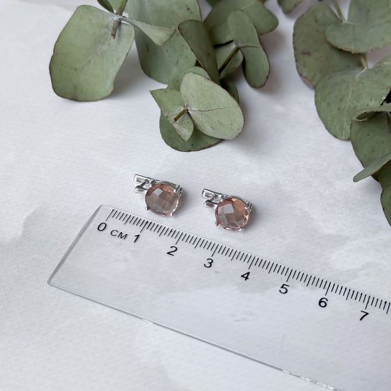 Серебряные серьги с султанитом 5.575ct