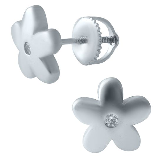 Silver Earrings with Fianites