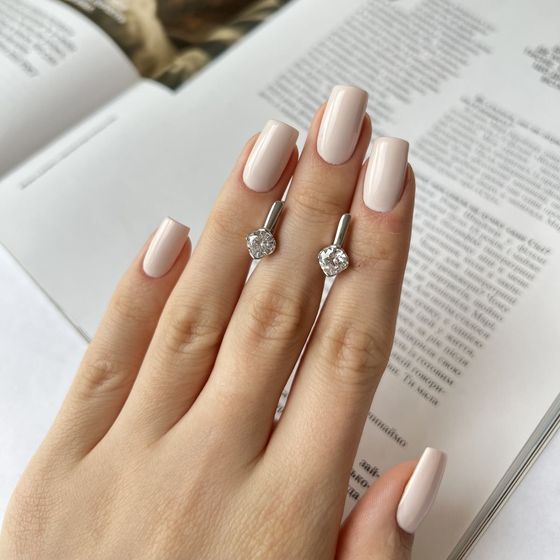 Silver Earrings with Fianites