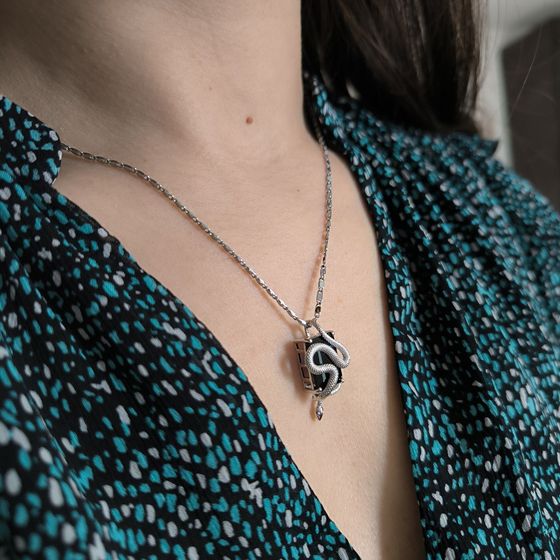 Срібна підвіска із сапфіром nano 5.707ct
