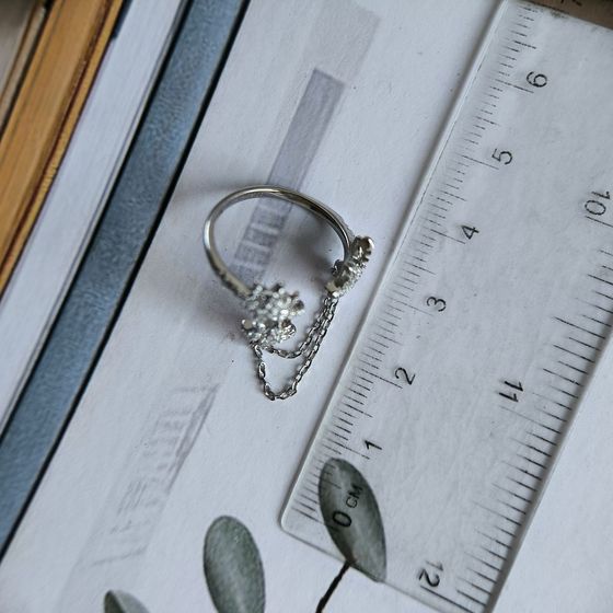 Серебряное кольцо с фианитами