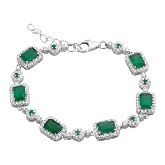 Серебряный браслет с агатом 8.955ct