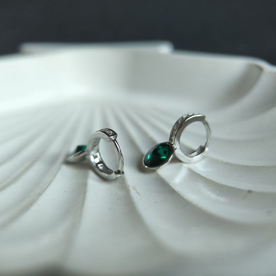 Silver Earrings with Fianites