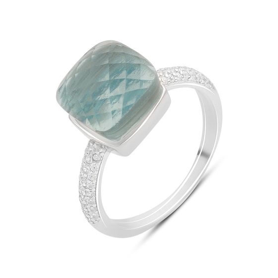 Серебряное кольцо с фианитами