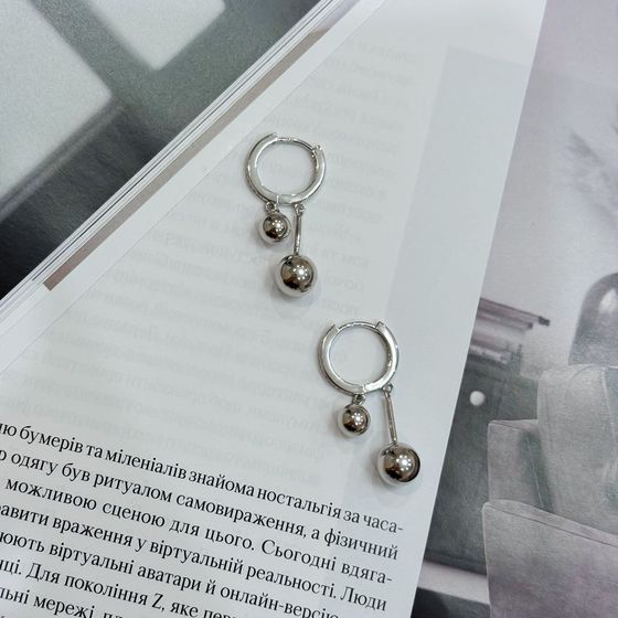 Silver Earrings with Fianites