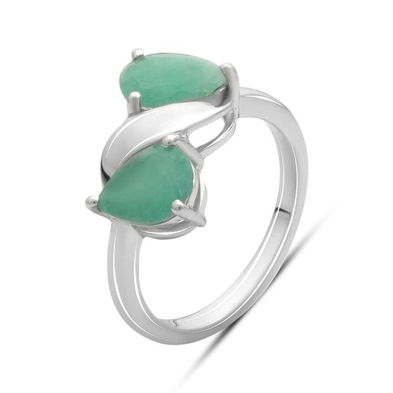 Серебряное кольцо с изумрудом 2.008ct