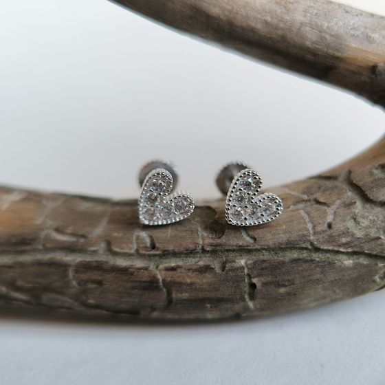 Silver Earrings with Fianites