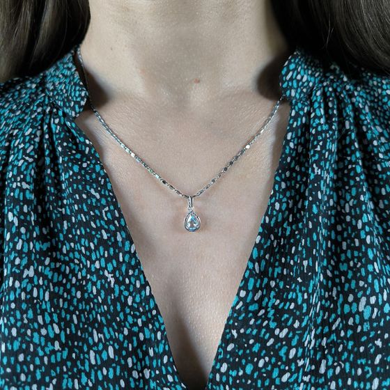 Серебряная подвеска с топазом 0.872ct