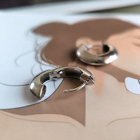 Серебряные серьги без камней