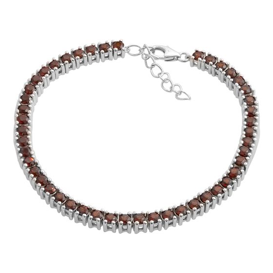 Серебряный браслет с гранатом 6.418ct