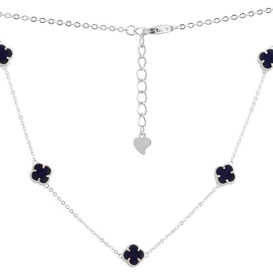 Срібне кольє з лазуритом