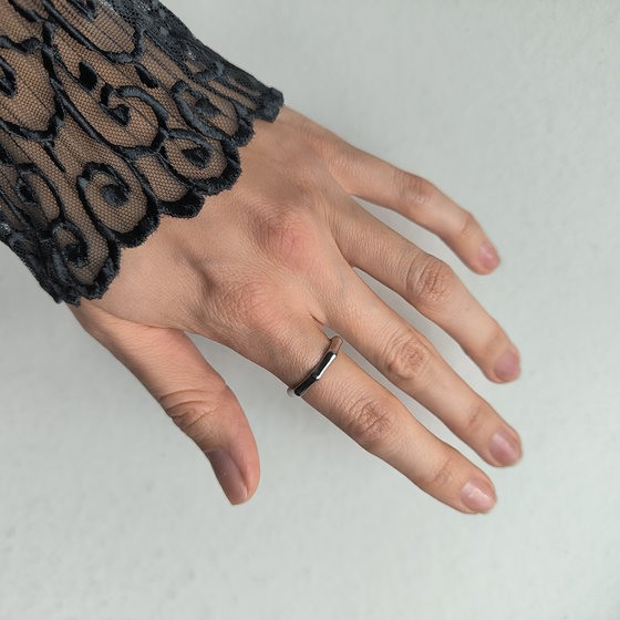 Silver ring without stones