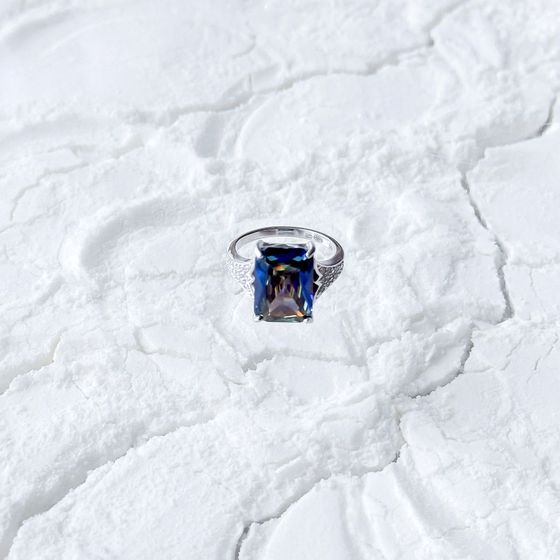 Срібна каблучка з містик топазом 12.237ct